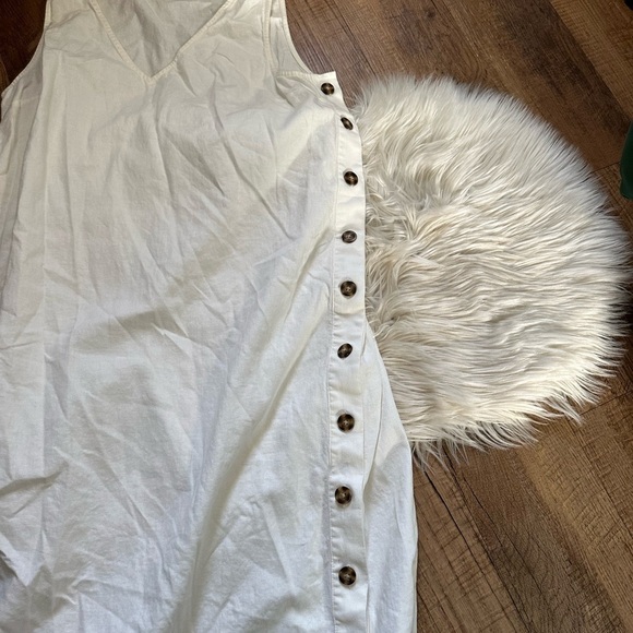 MADEWELL Linen Cotton Side Button Midi Dress - Picture 8 of 10